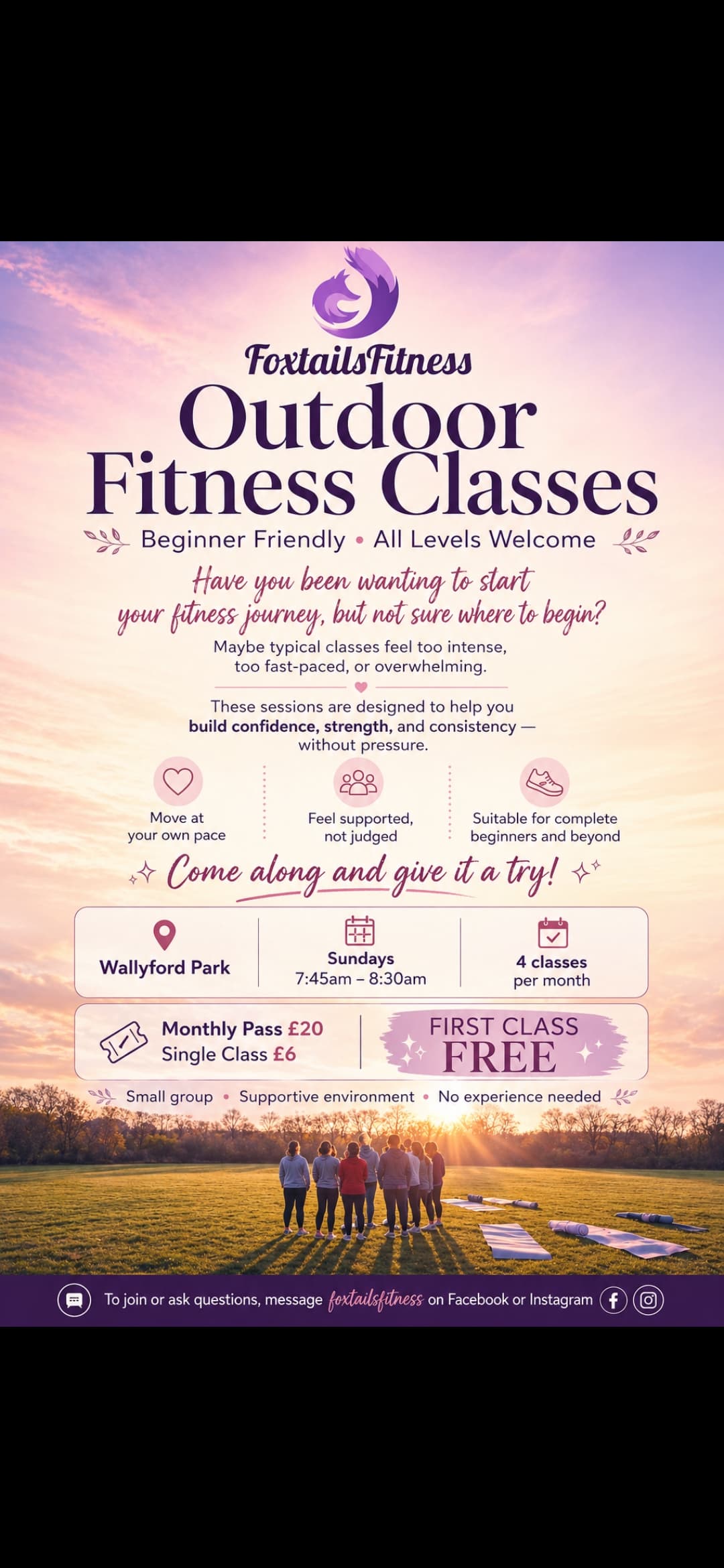 Foxtailsfitness outdoor Sunday Class