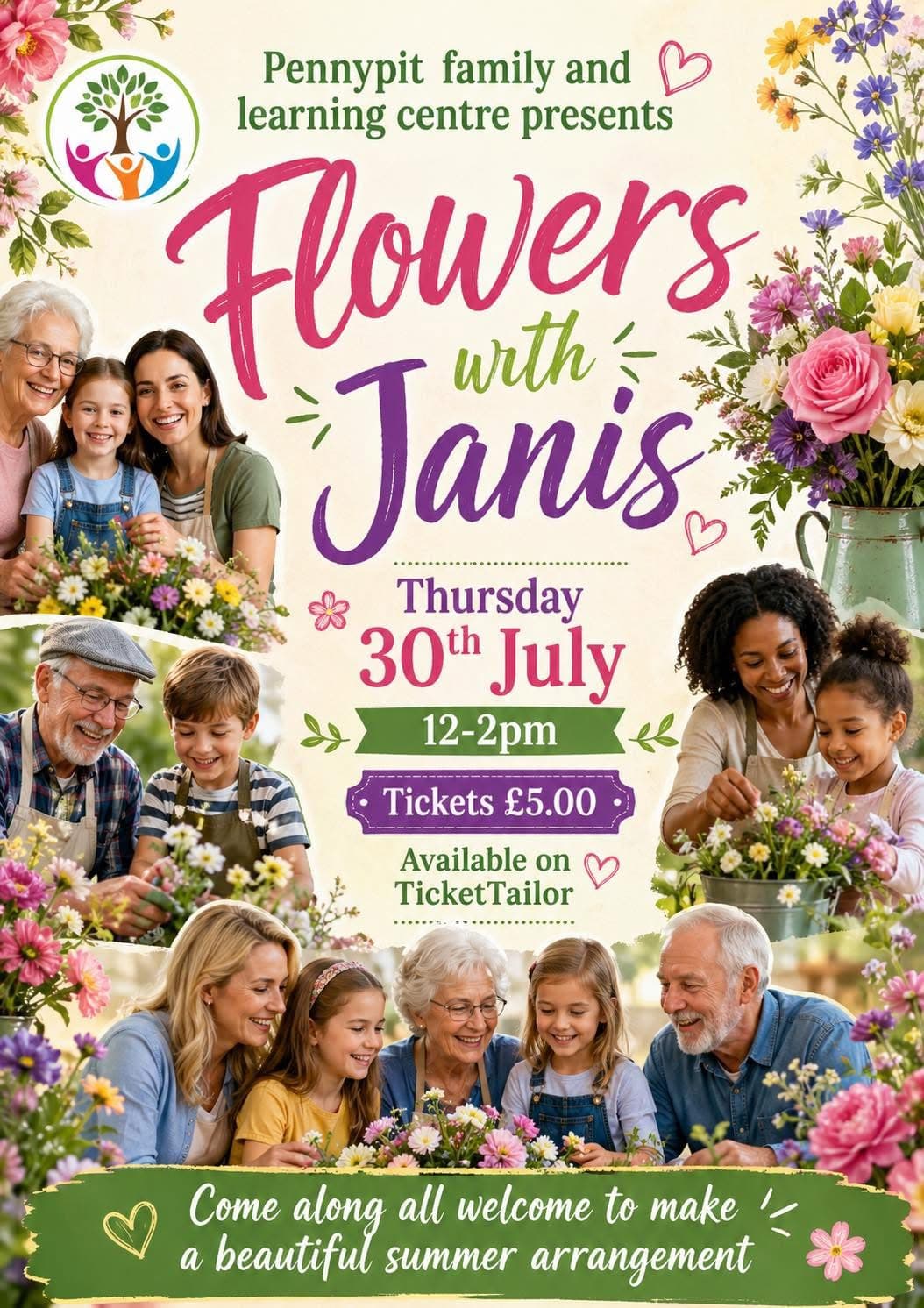 ๐ธ Flowers with Janis at Pennypit!
