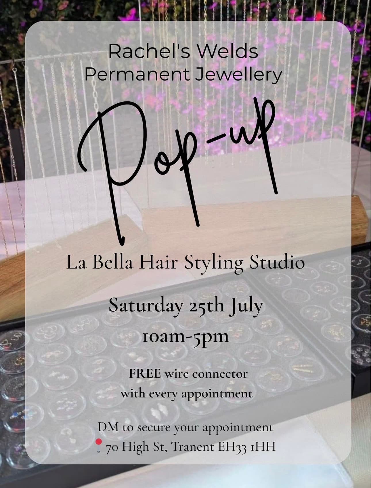 Rachel’s Welds Permanent Jewellery Pop-Up